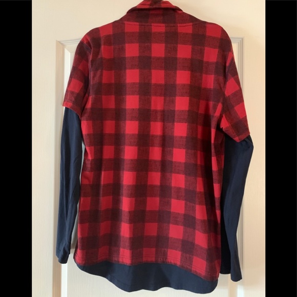 AMERICAN RAG Menswear Buffalo Plaid Red & Black LS Shirt Size L - Picture 5 of 9